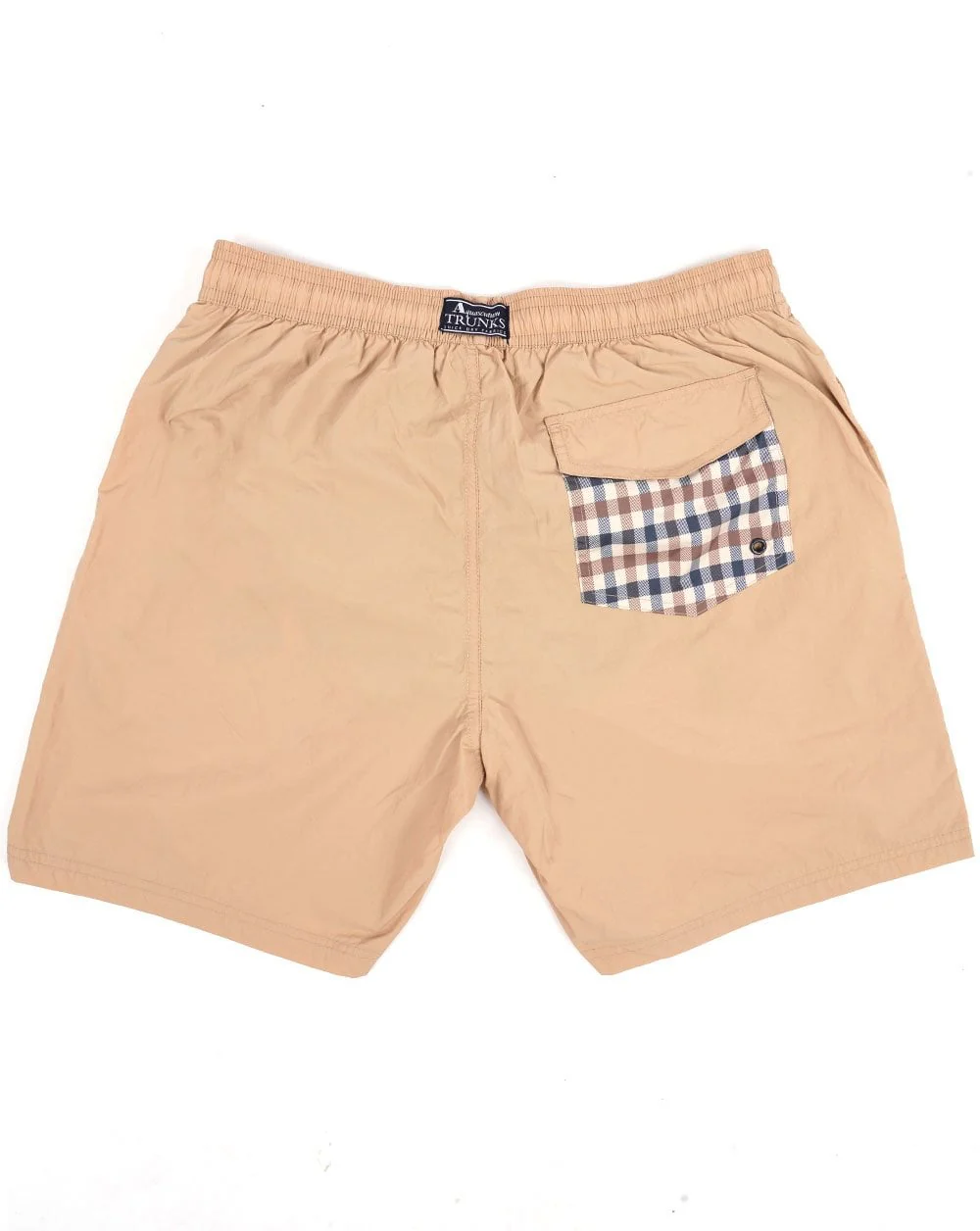 Aquascutum Check Pocket Swim Shorts Beige