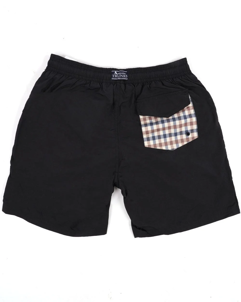 Aquascutum Check Pocket Swim Shorts Black