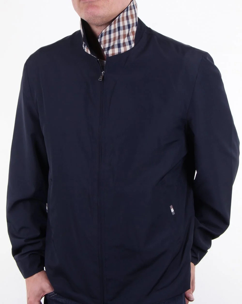 Aquascutum Cliff Nylon Harrington Navy