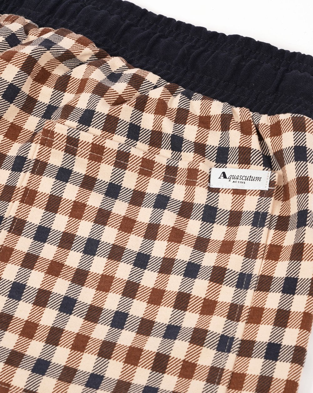 Aquascutum Club Check Sweat Shorts Navy - Image 3