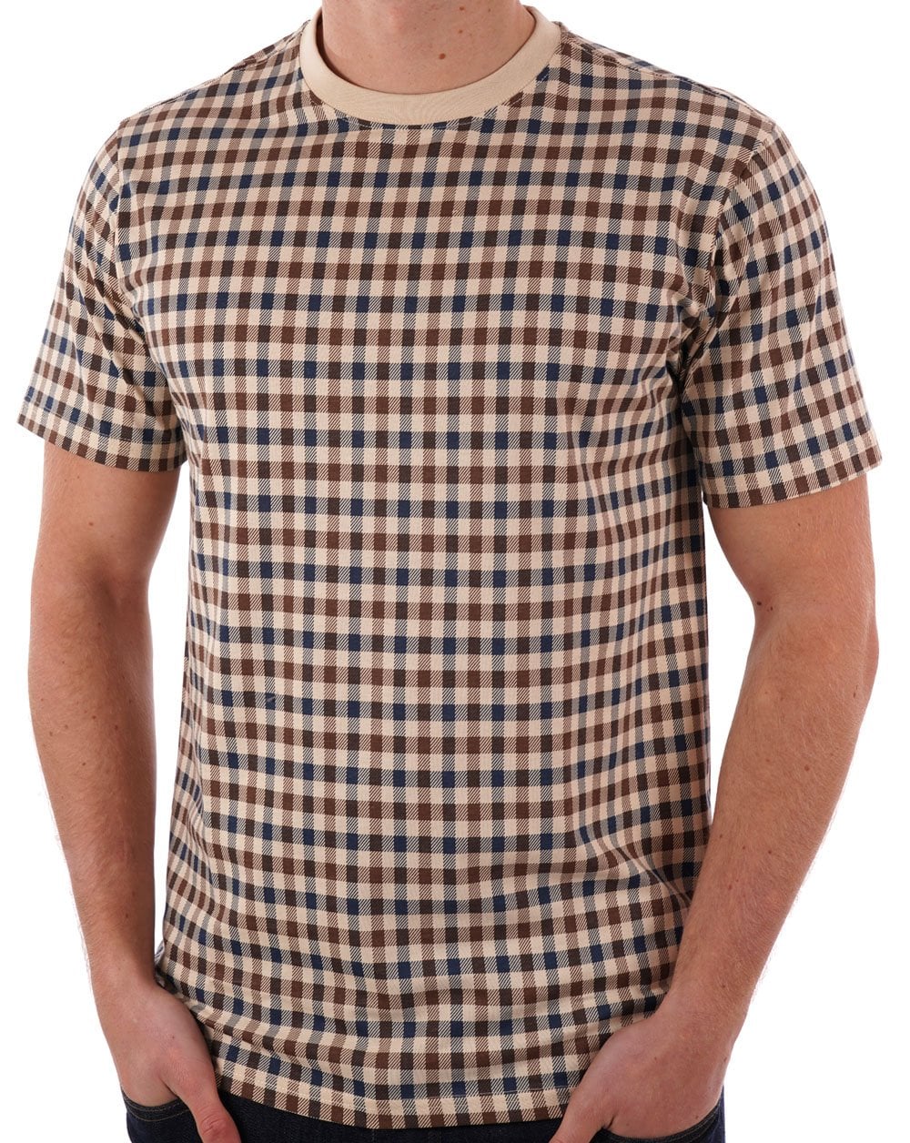 Aquascutum Club Check T-shirt Beige