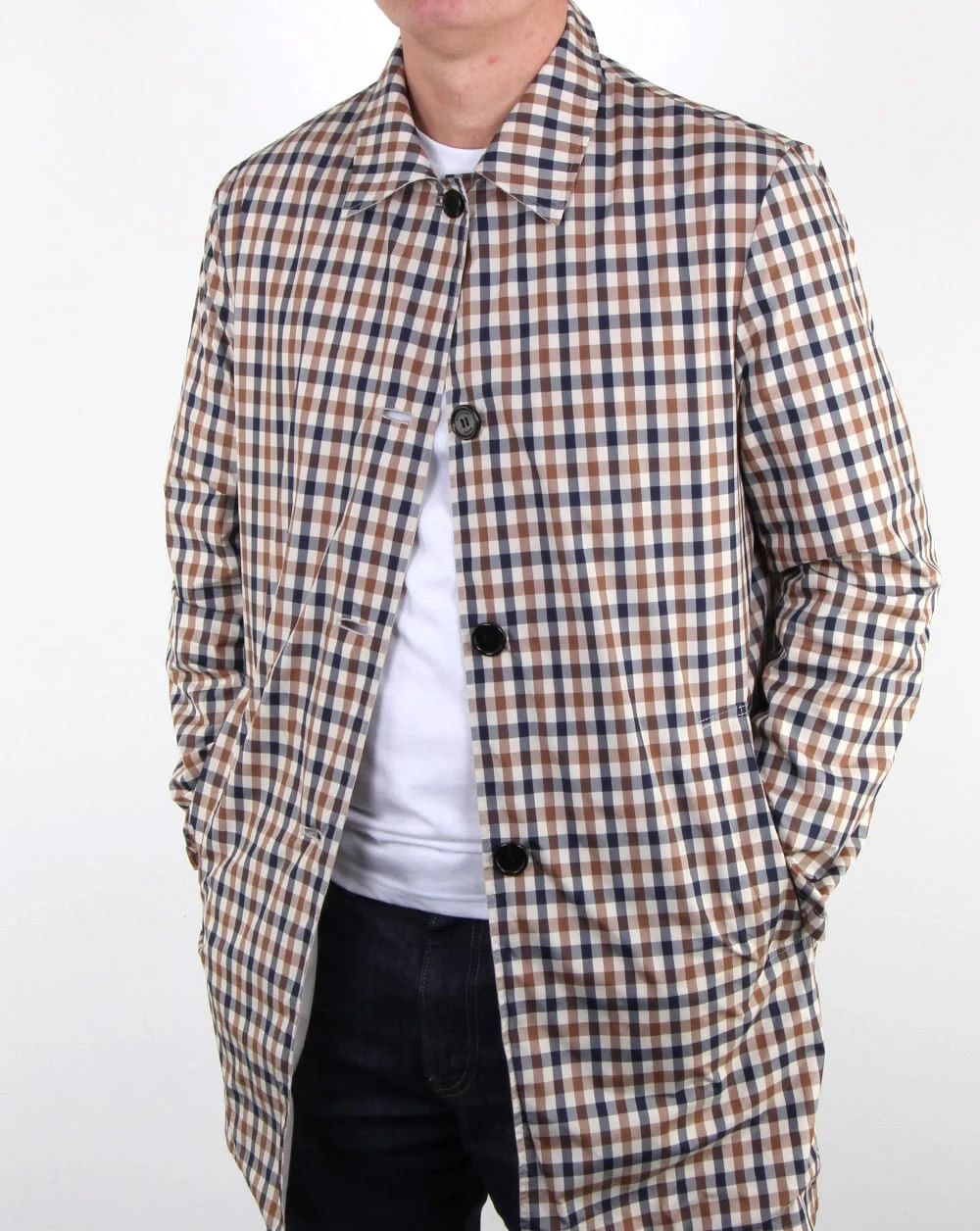 Aquascutum Cove Reversible Raincoat light camel