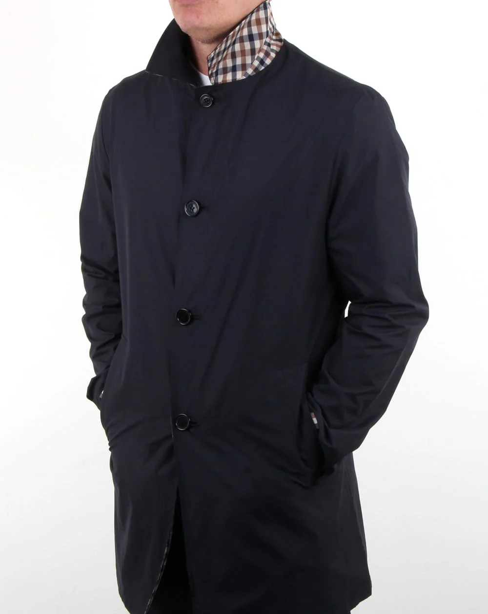Aquascutum Cove Reversible Raincoat Navy