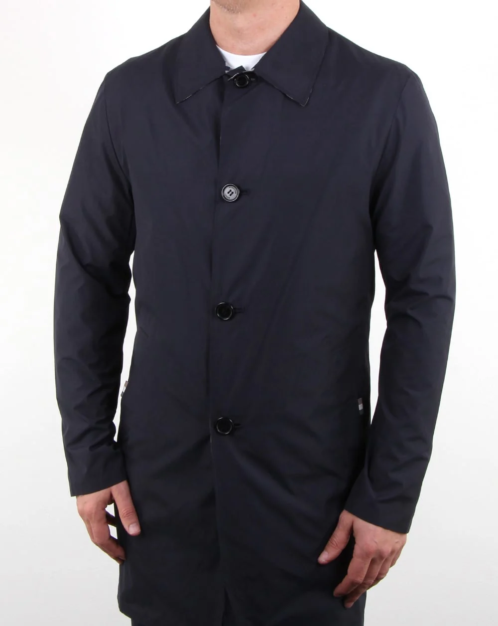 Aquascutum Cove Reversible Raincoat Navy - Image 2