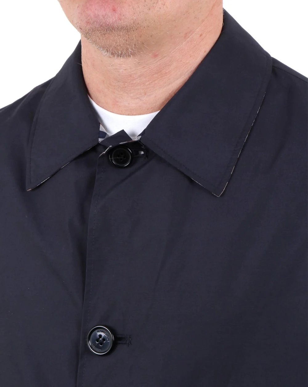 Aquascutum Cove Reversible Raincoat Navy - Image 4