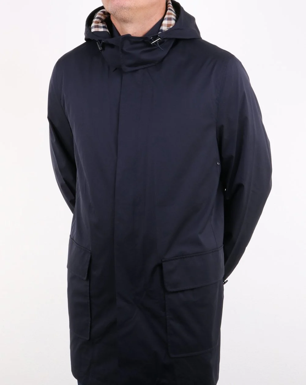 Aquascutum Dexter Hooded Parka Navy