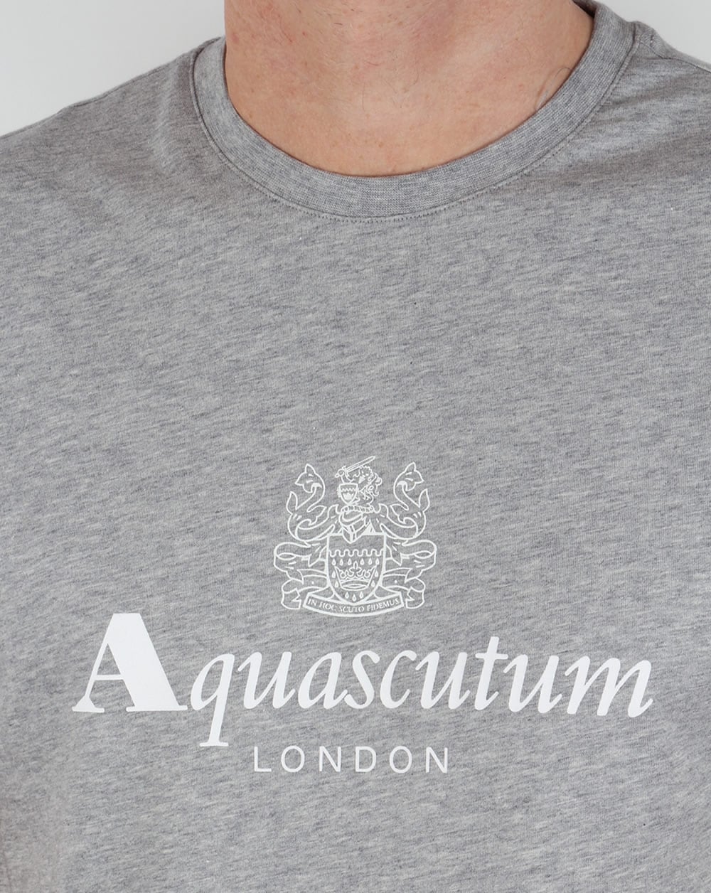 Aquascutum Griffin T Shirt Grey Marl - Image 2