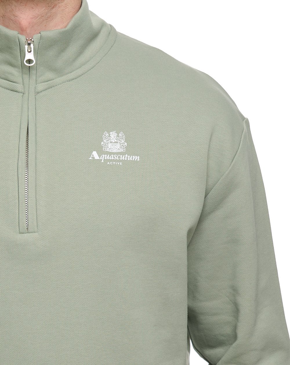 Aquascutum Half Zip Mock Neck Salvia - Image 3