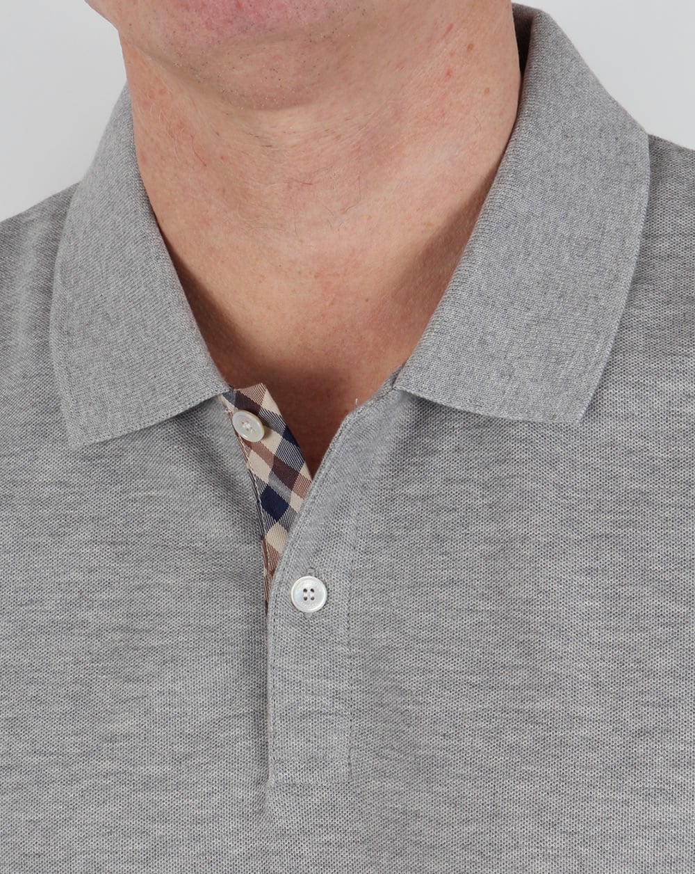 Aquascutum Hector Polo Shirt Grey Marl - Image 3