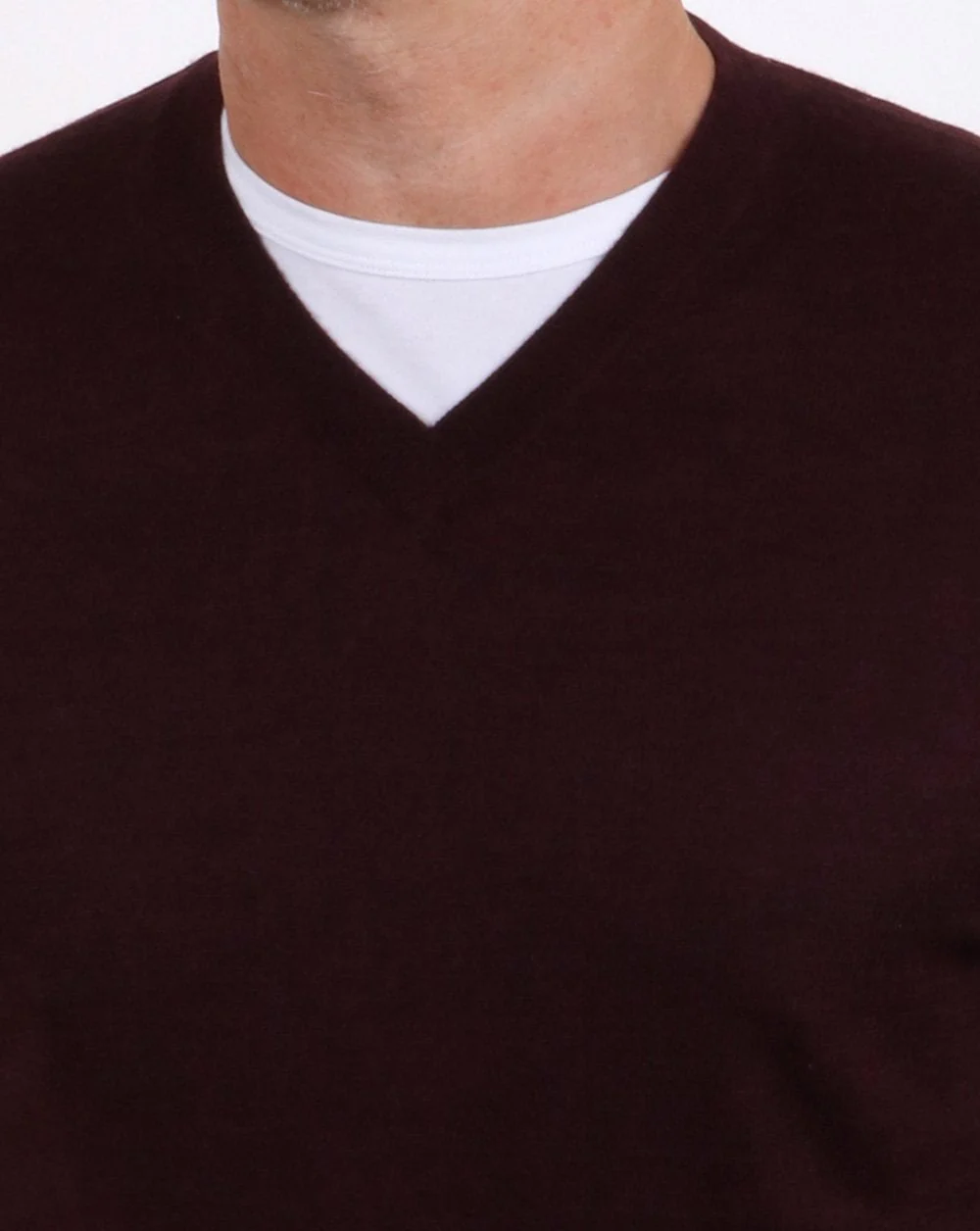 Aquascutum Helm Merino V Neck Port - Image 4