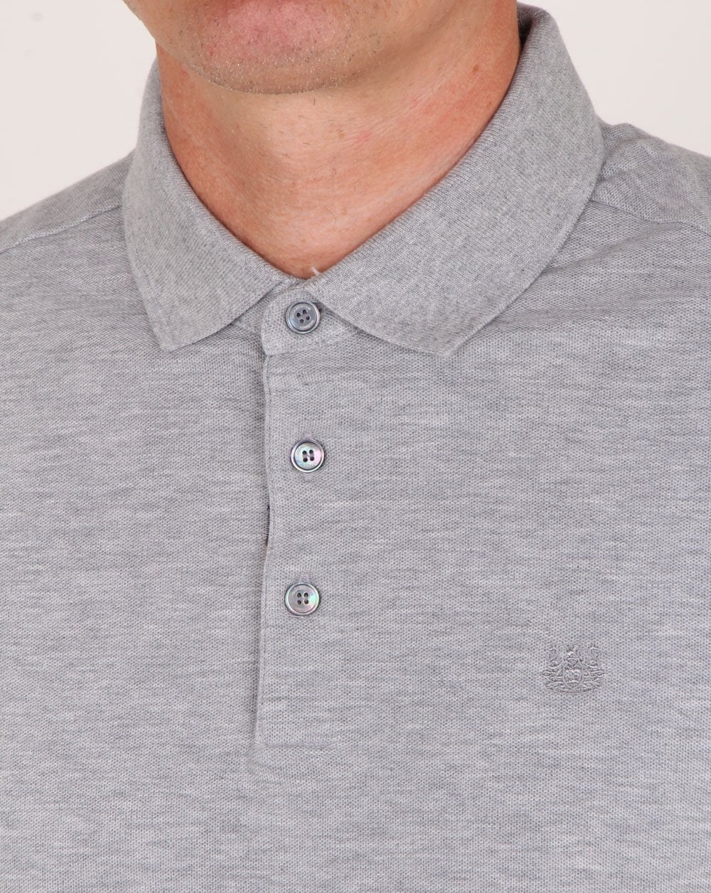 Aquascutum Hillington Polo Shirt Grey Melange - Image 2