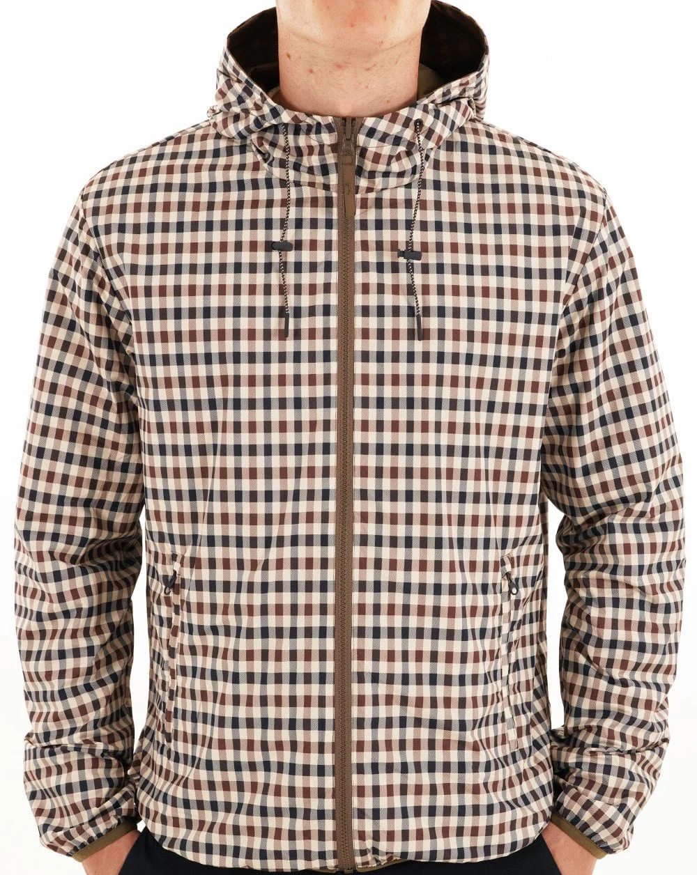 Aquascutum Hooded Sailor Reversible Jacket Army Green