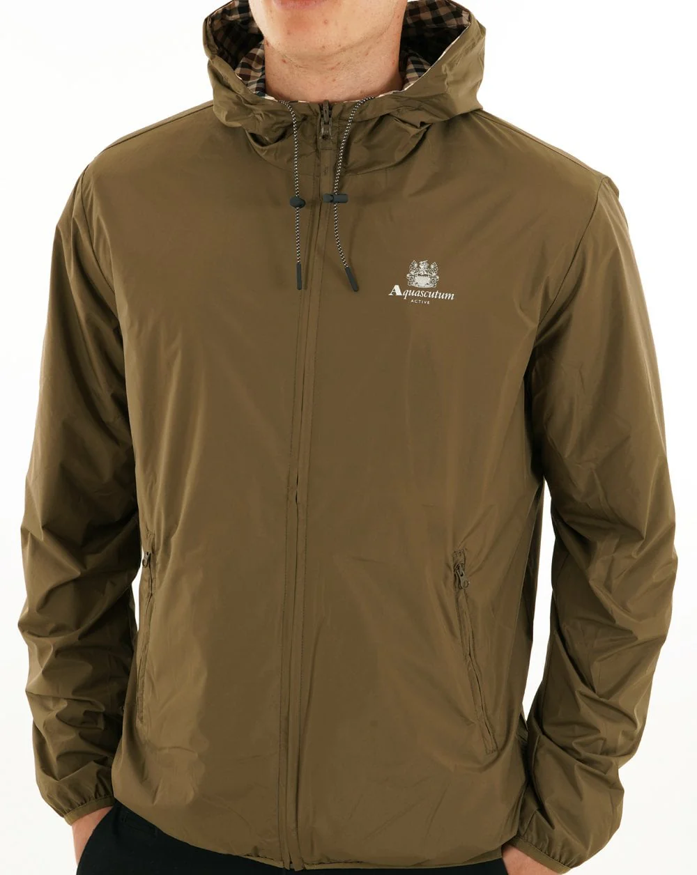 Aquascutum Hooded Sailor Reversible Jacket Army Green - Image 3