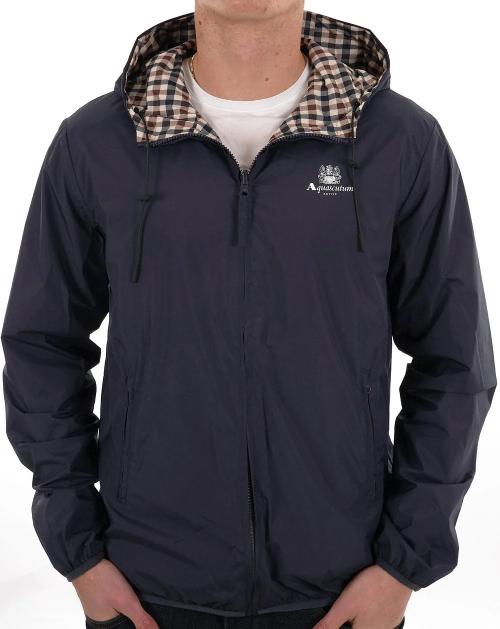 Aquascutum Hooded Sailor Reversible Jacket Navy - Image 4
