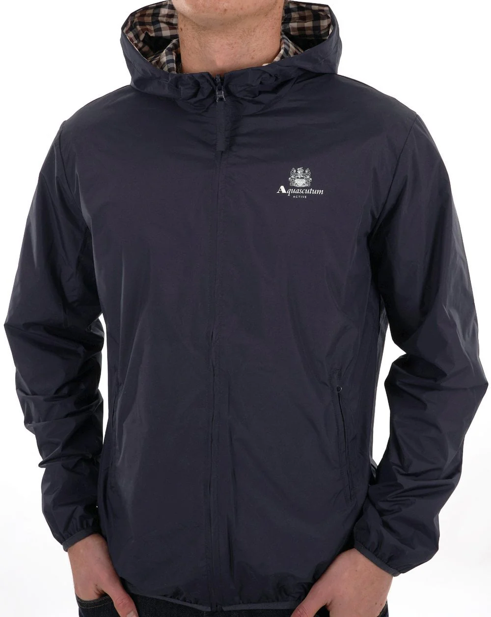 Aquascutum Hooded Sailor Reversible Jacket Navy - Image 5