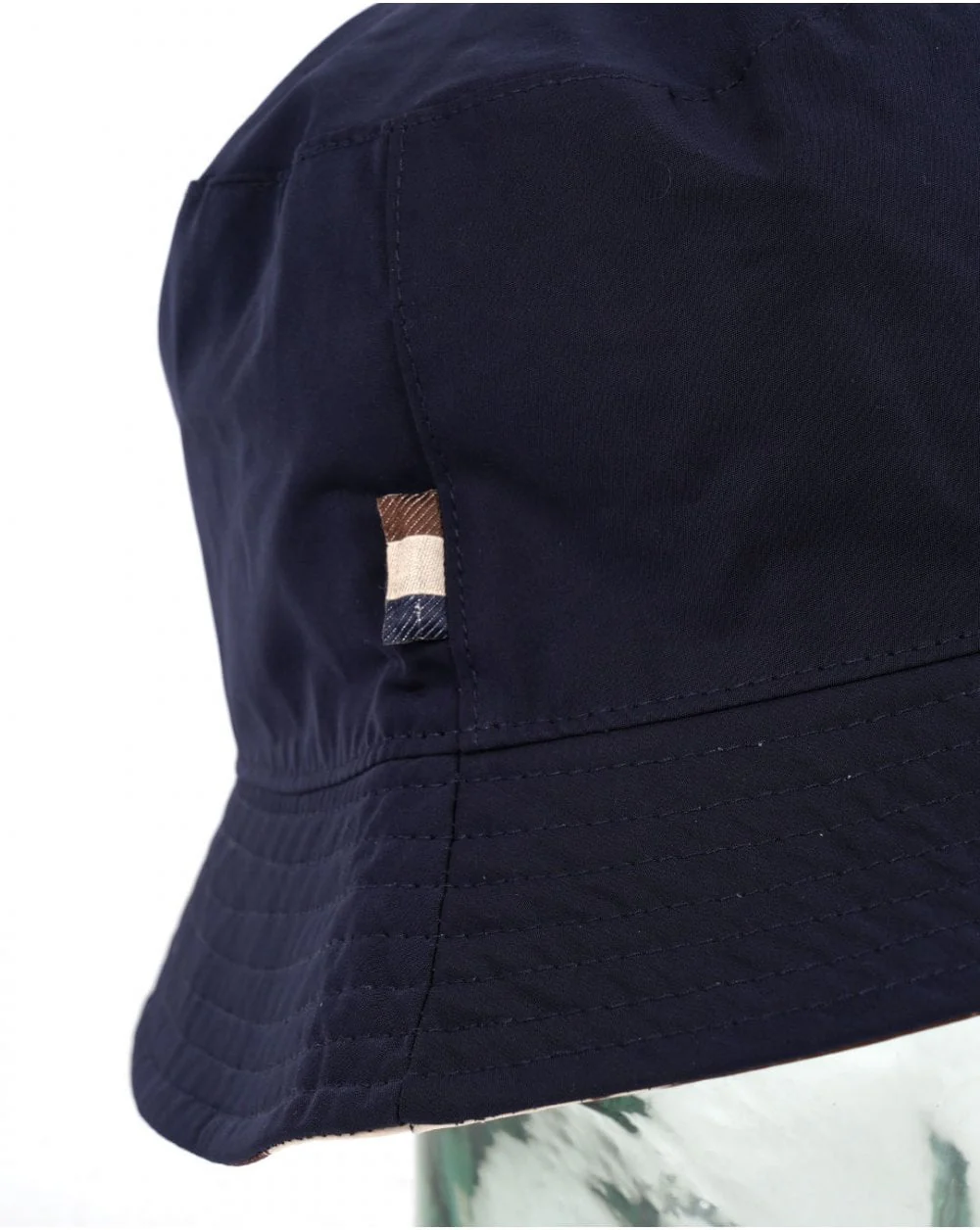Aquascutum Hydro Macro Reversible Bucket Hat Navy/Large Check - Image 2