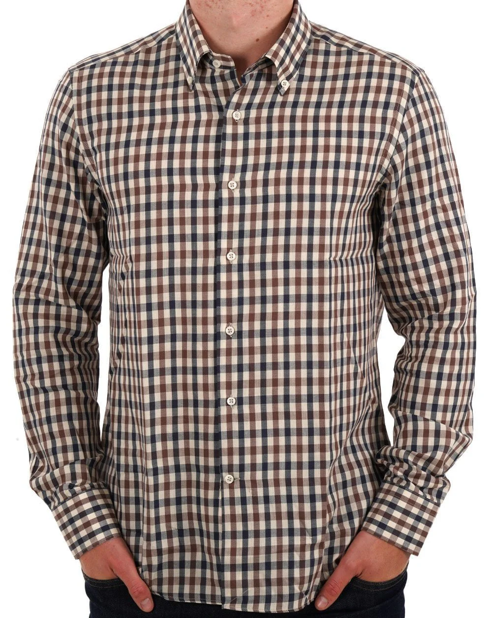Aquascutum Iconic Club Check Shirt Check - Image 3