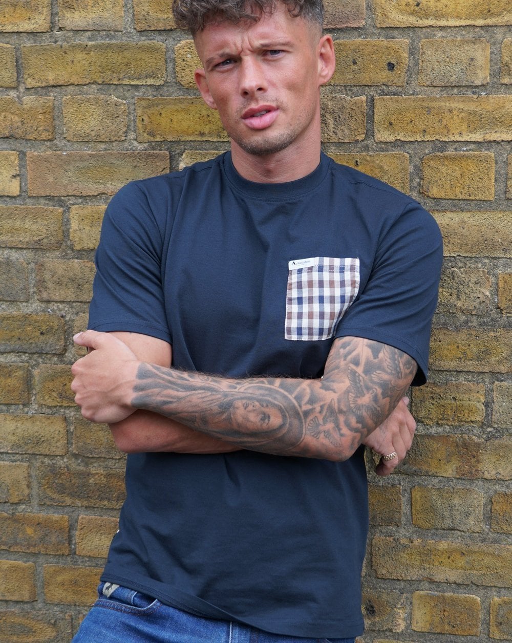 Aquascutum Iconic Pocket T-shirt Navy - Image 2