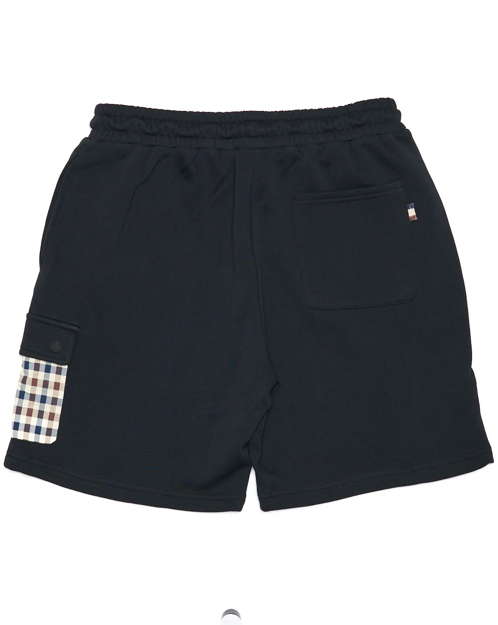 Aquascutum Lamina Check Pocket Shorts Black - Image 3