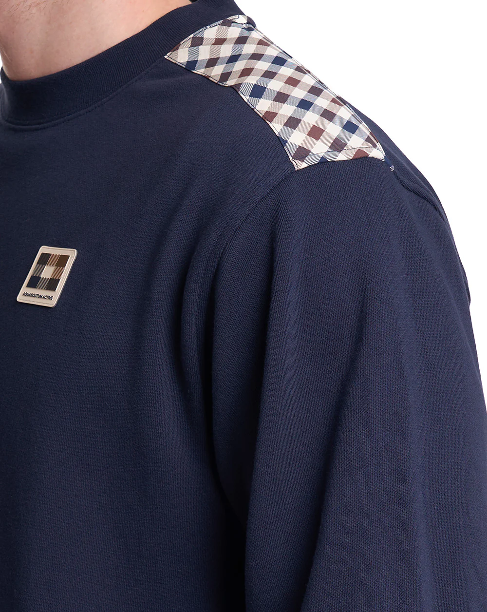 Aquascutum Lamina Crew Sweatshirt Navy - Image 5