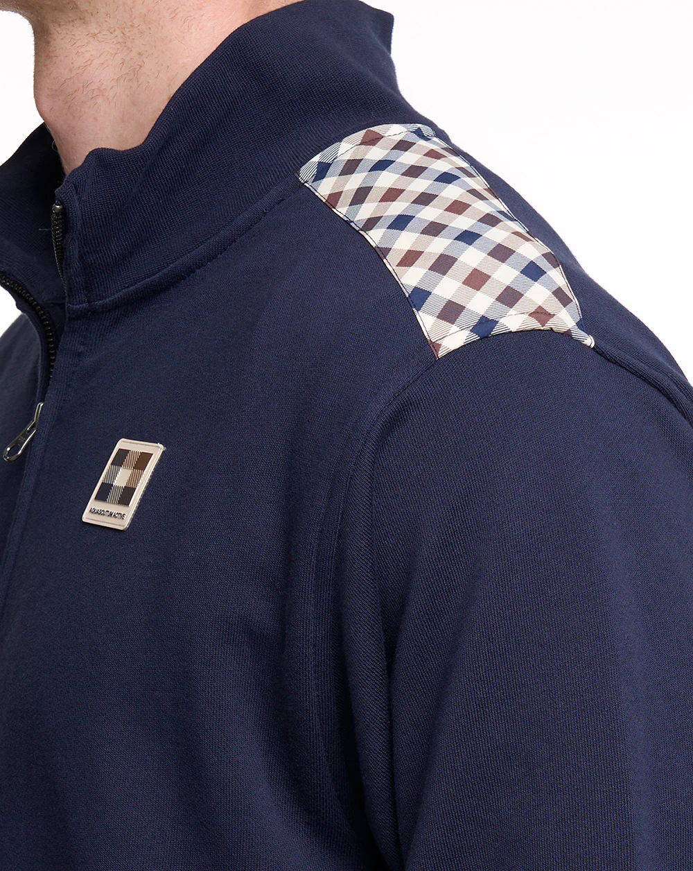 Aquascutum Lamina FZ Sweatshirt Navy - Image 4