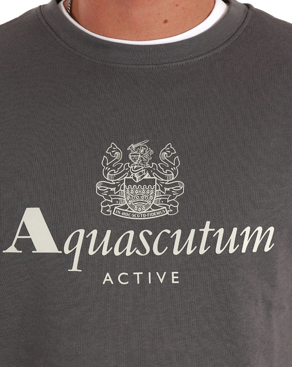 Aquascutum Large Logo Sweatshirt Charcoal - Image 2