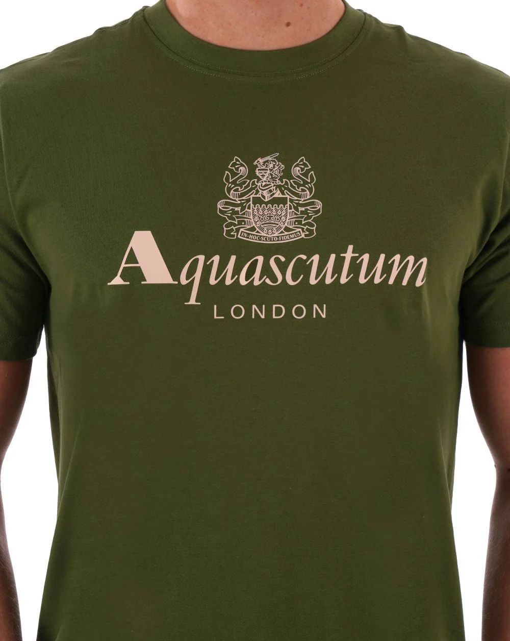Aquascutum Large Logo T-shirt Army Green - Image 2