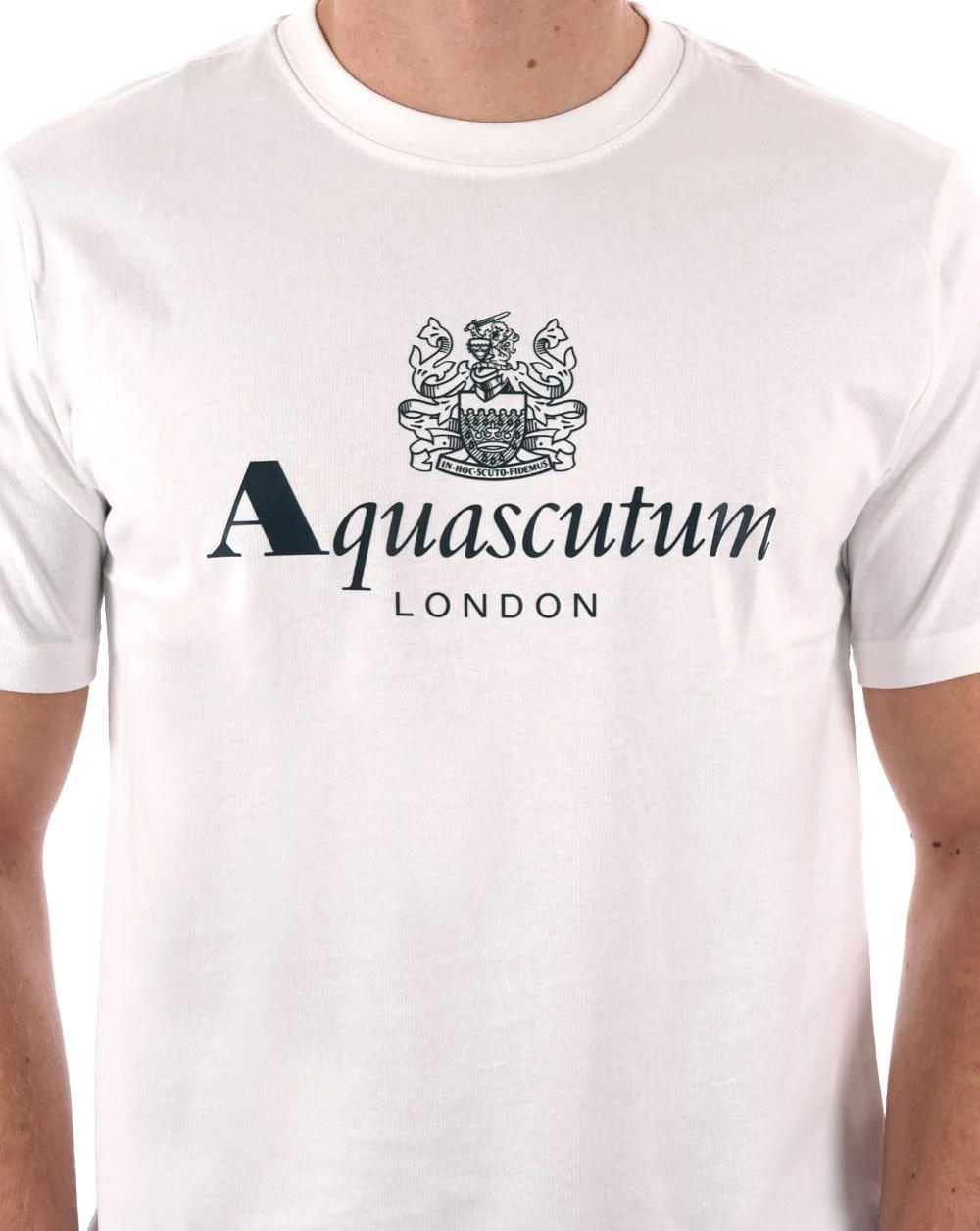 Aquascutum Large Logo T-shirt Optical White - Image 2