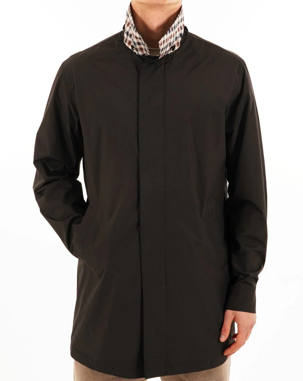 Aquascutum Packable Trench Coat Black