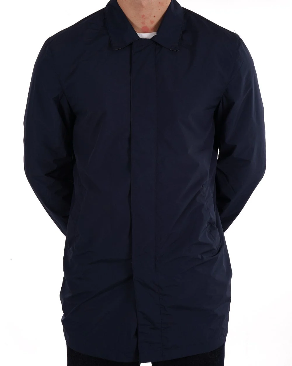 Aquascutum Packable Trench Coat Navy - Image 3