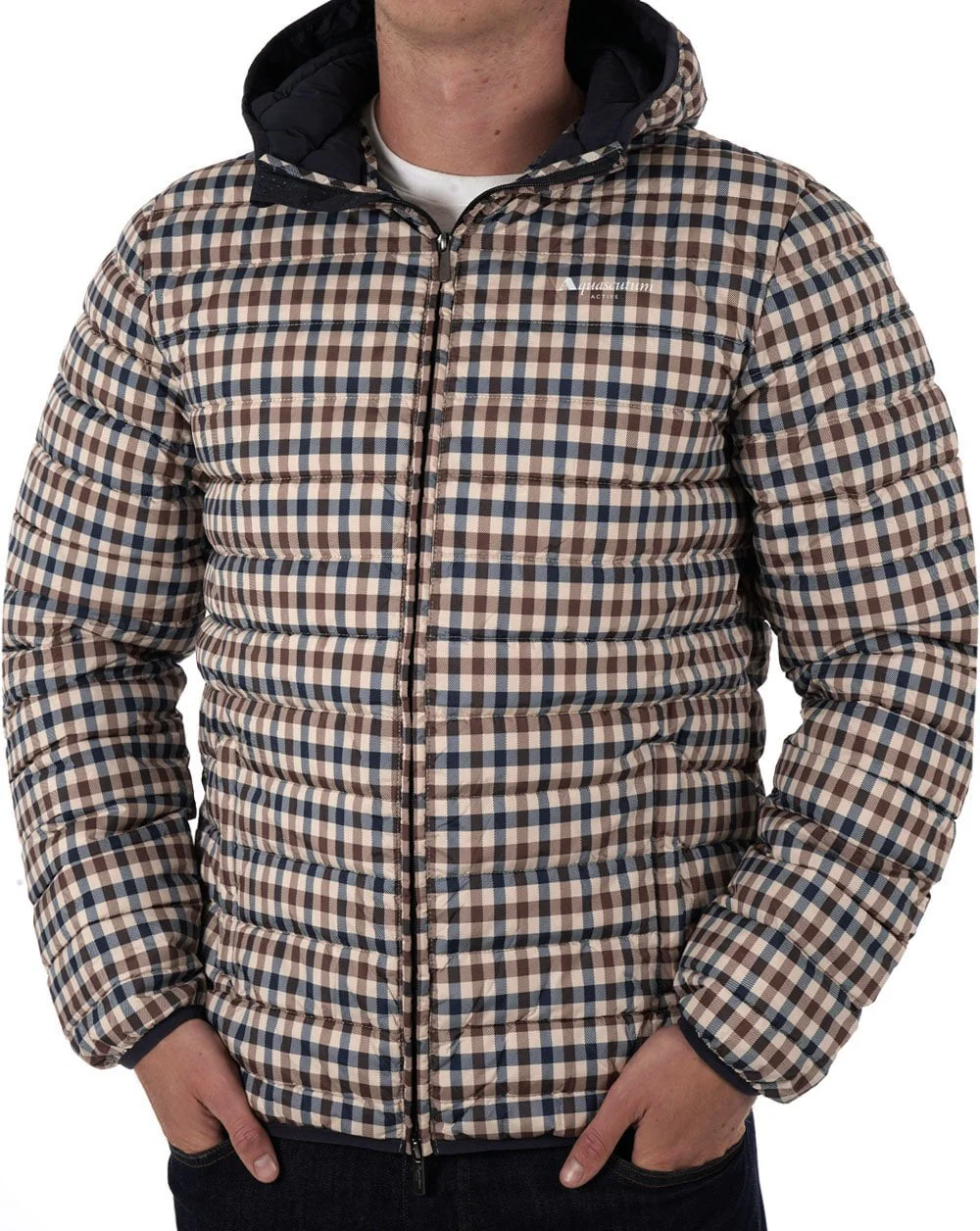 Aquascutum Padded Jacket Club Check - Image 3