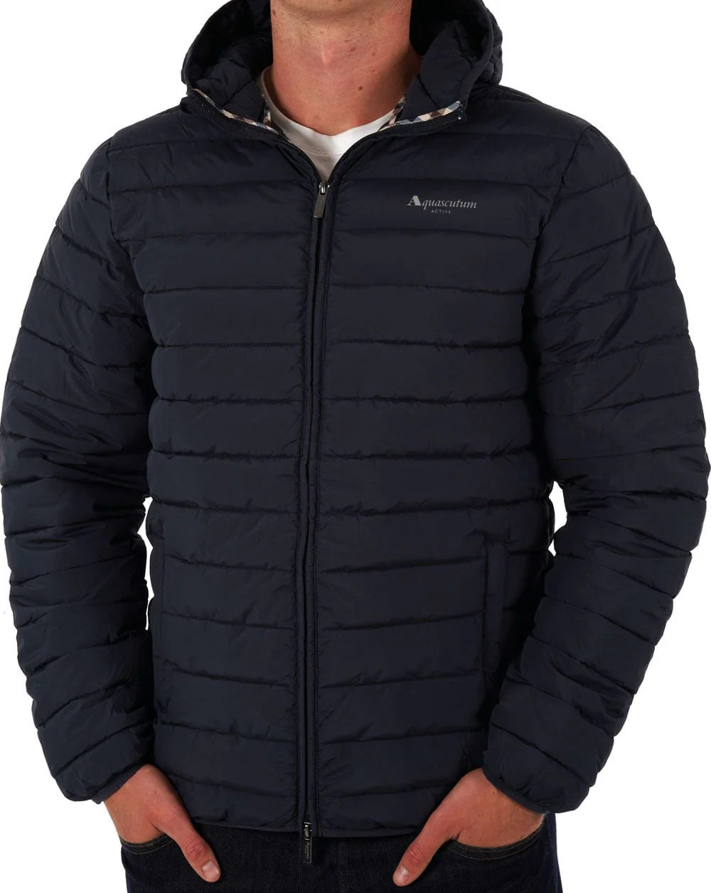 Aquascutum Padded Jacket Navy - Image 3