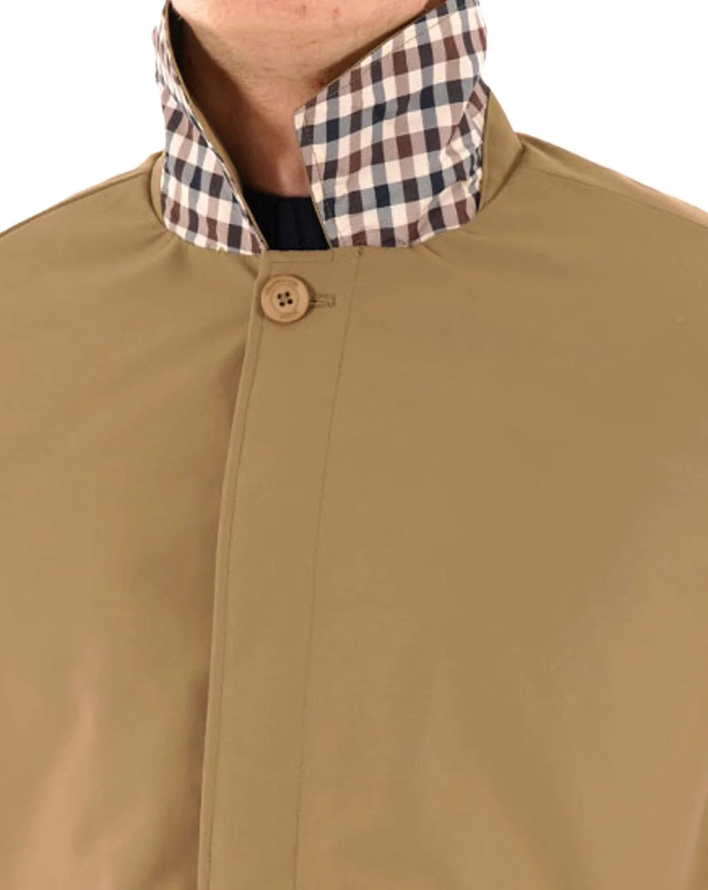 Aquascutum Padded Mid Trench Coat Khaki - Image 4