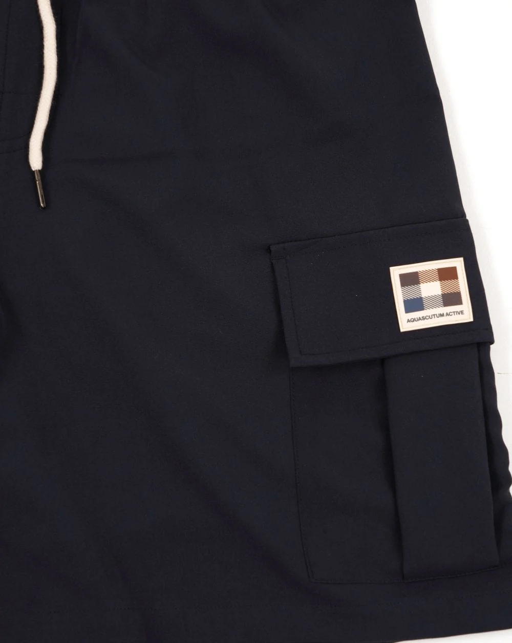 Aquascutum Patch Cargo Swim Shorts Navy - Image 3