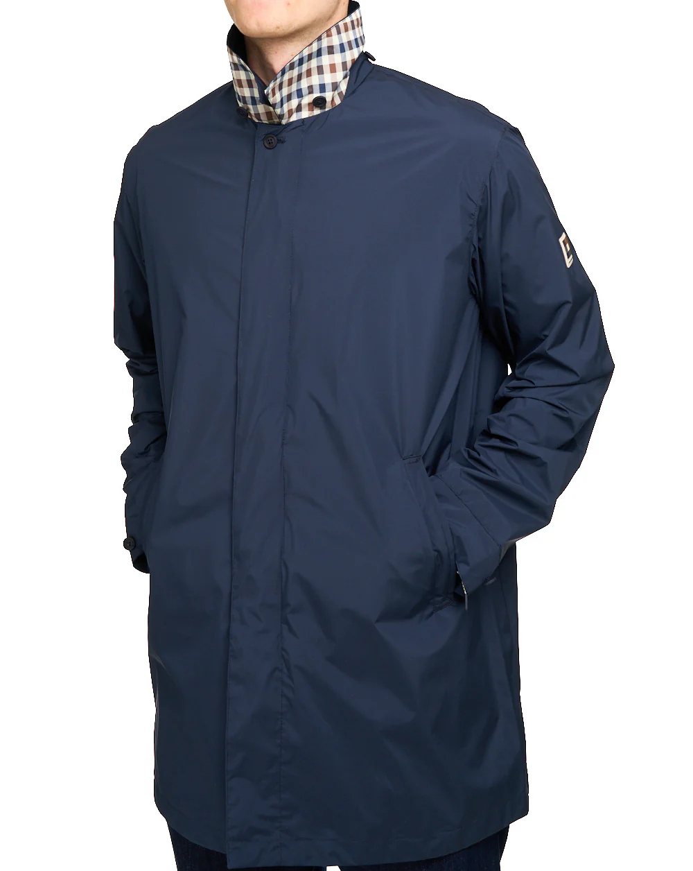 Aquascutum RLG Badge Packable Trench Navy - Image 3