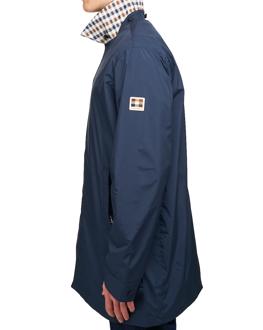 Aquascutum RLG Badge Packable Trench Navy - Image 4