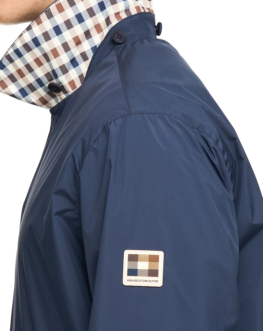 Aquascutum RLG Badge Packable Trench Navy - Image 5