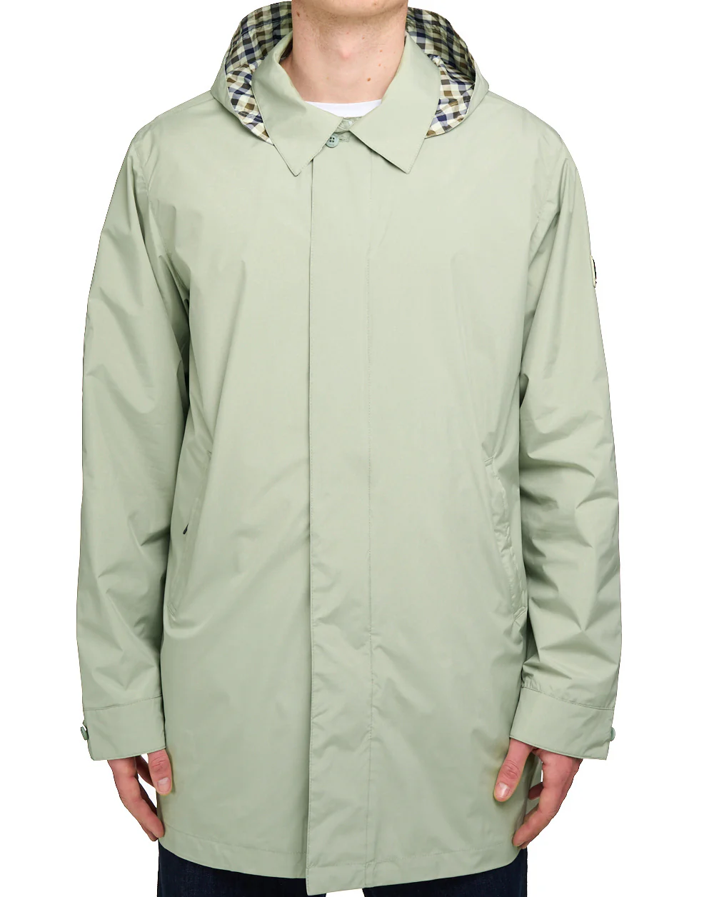 Aquascutum RLG Badge Packable Trench Light Green - Image 3