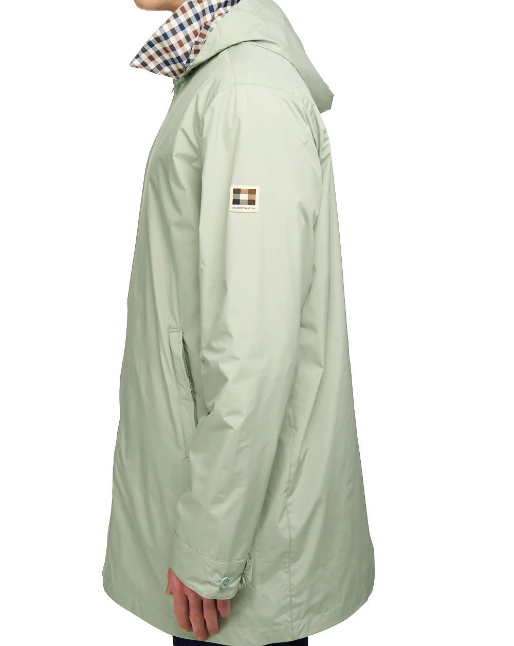Aquascutum RLG Badge Packable Trench Light Green - Image 4