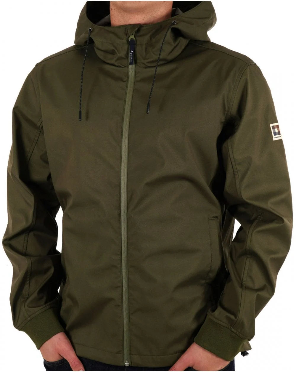 Aquascutum Shell Hybrid Hooded Jacket Army Green