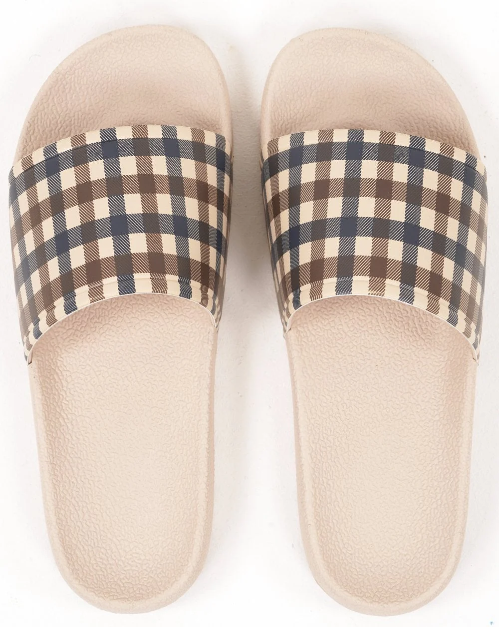 Aquascutum Slider Beige Check - Image 3