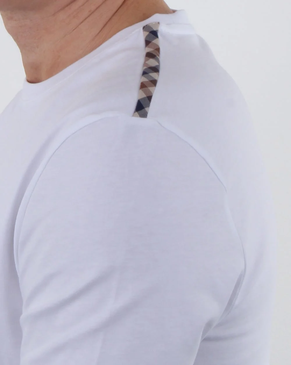 Aquascutum Southport Long Sleeve T Shirt White - Image 3