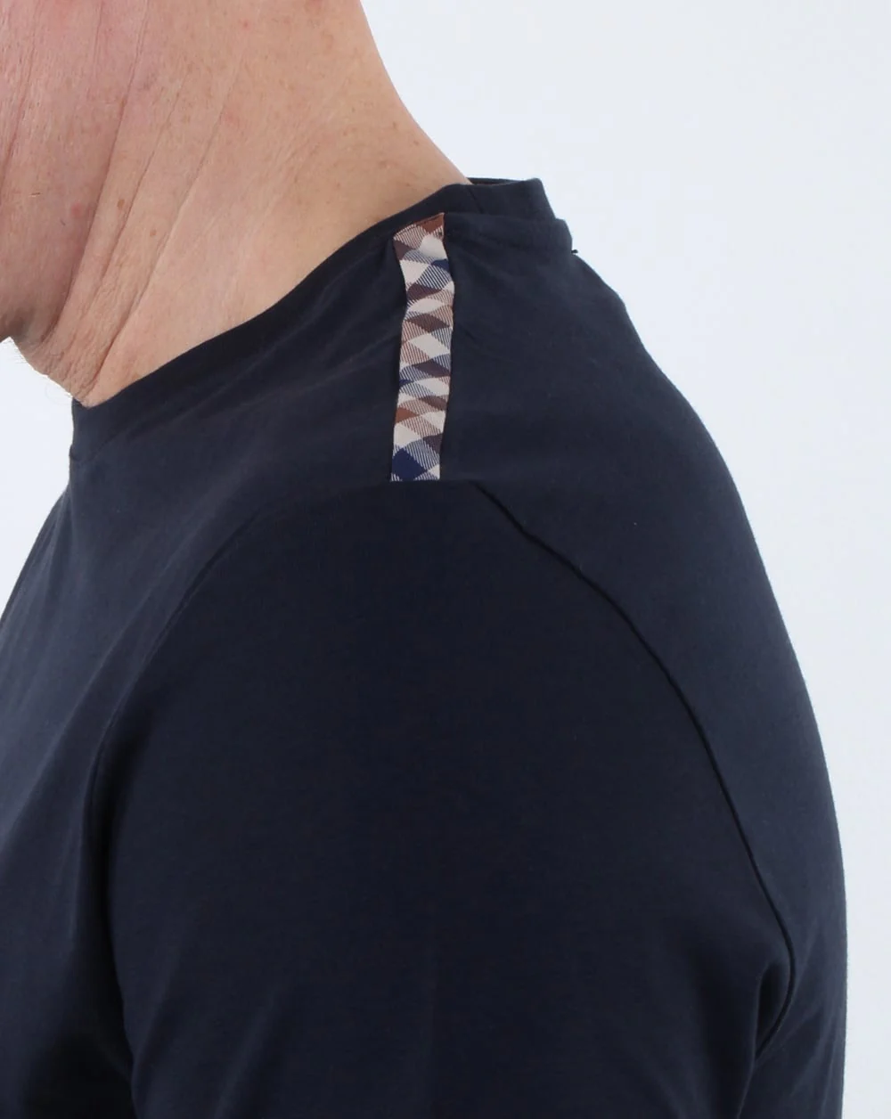 Aquascutum Southport T Shirt Navy - Image 3