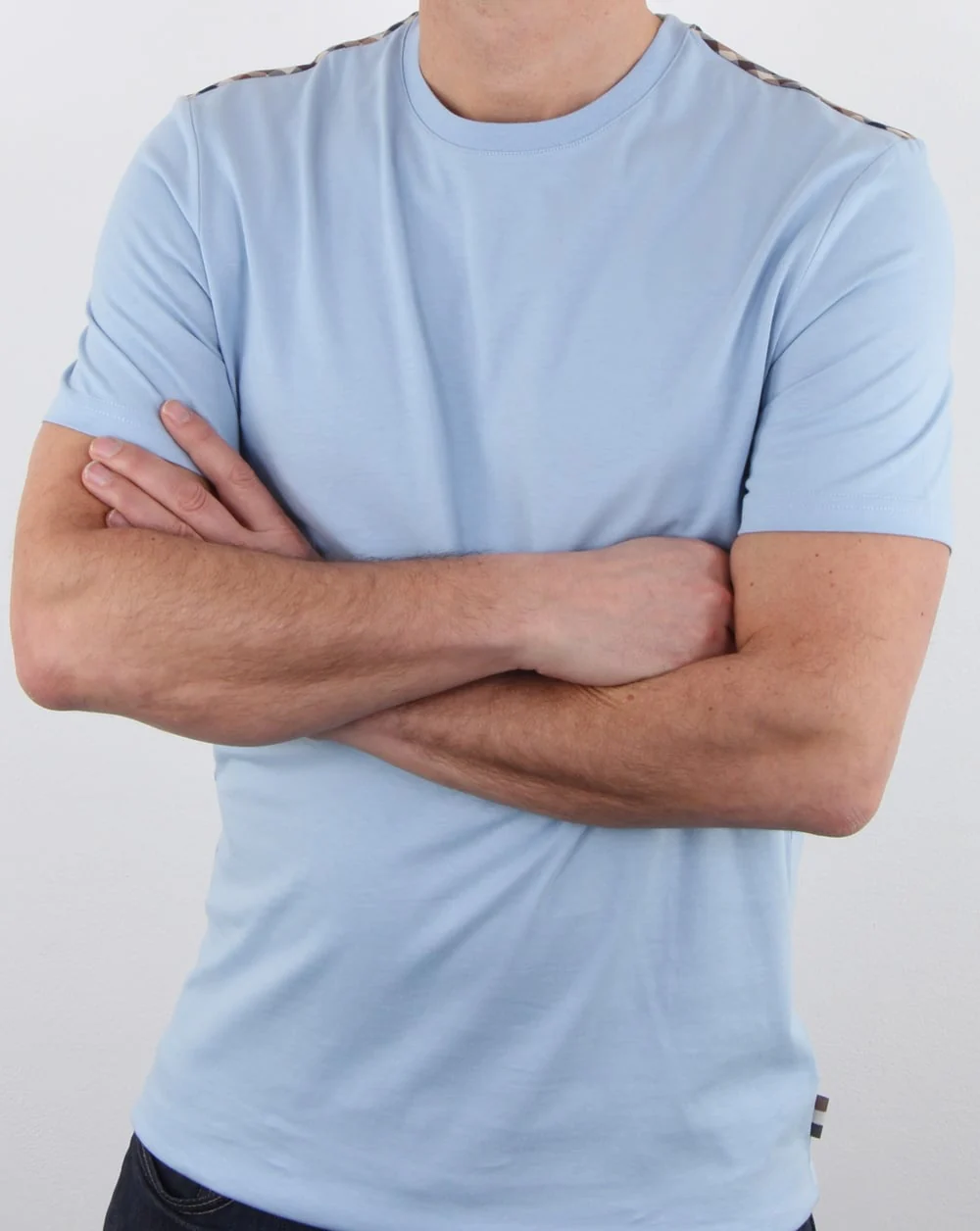 Aquascutum Southport T Shirt Sky Blue - Image 4