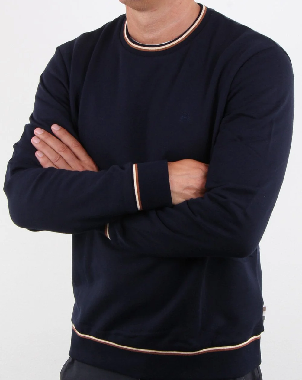Aquascutum Wallace Long Sleeve Sweatshirt Navy - Image 2
