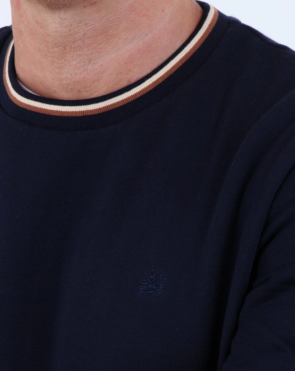 Aquascutum Wallace Long Sleeve Sweatshirt Navy - Image 3