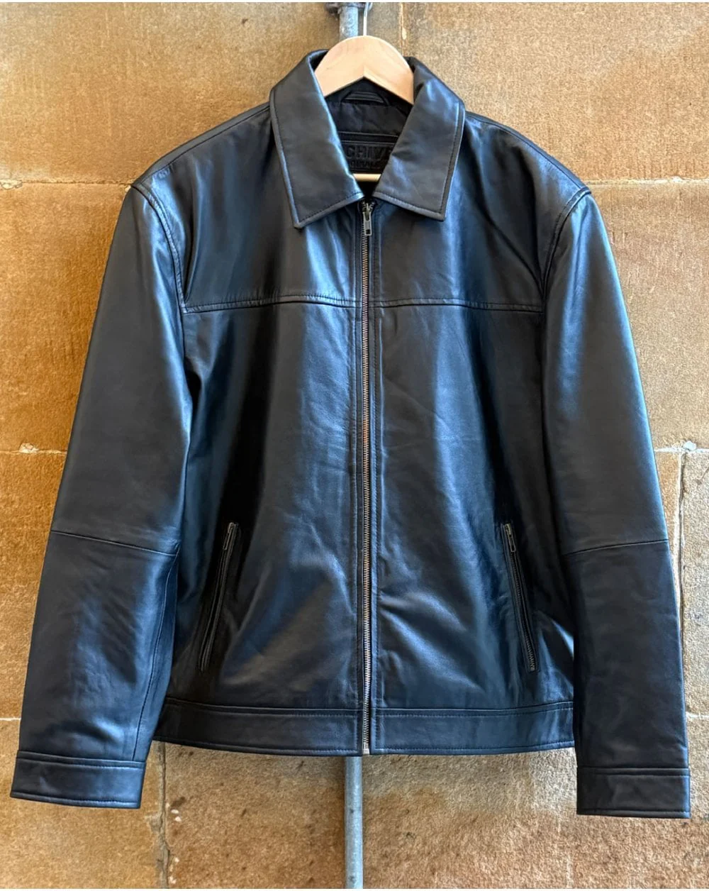 Archive Leathers Shirt Collar leather Jacket Black - Image 2