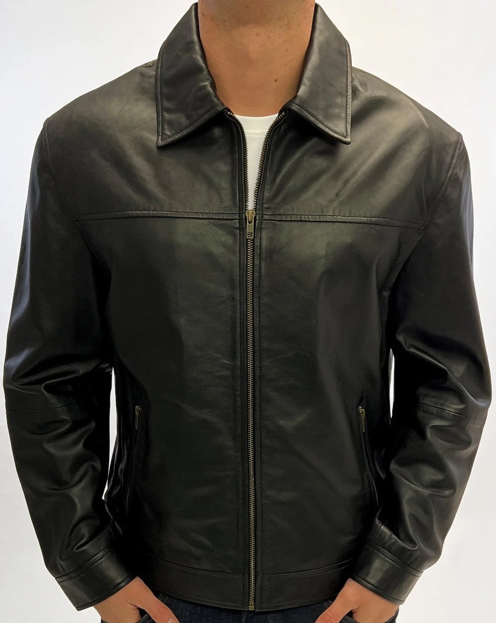Archive Leathers Shirt Collar leather Jacket Black - Image 3