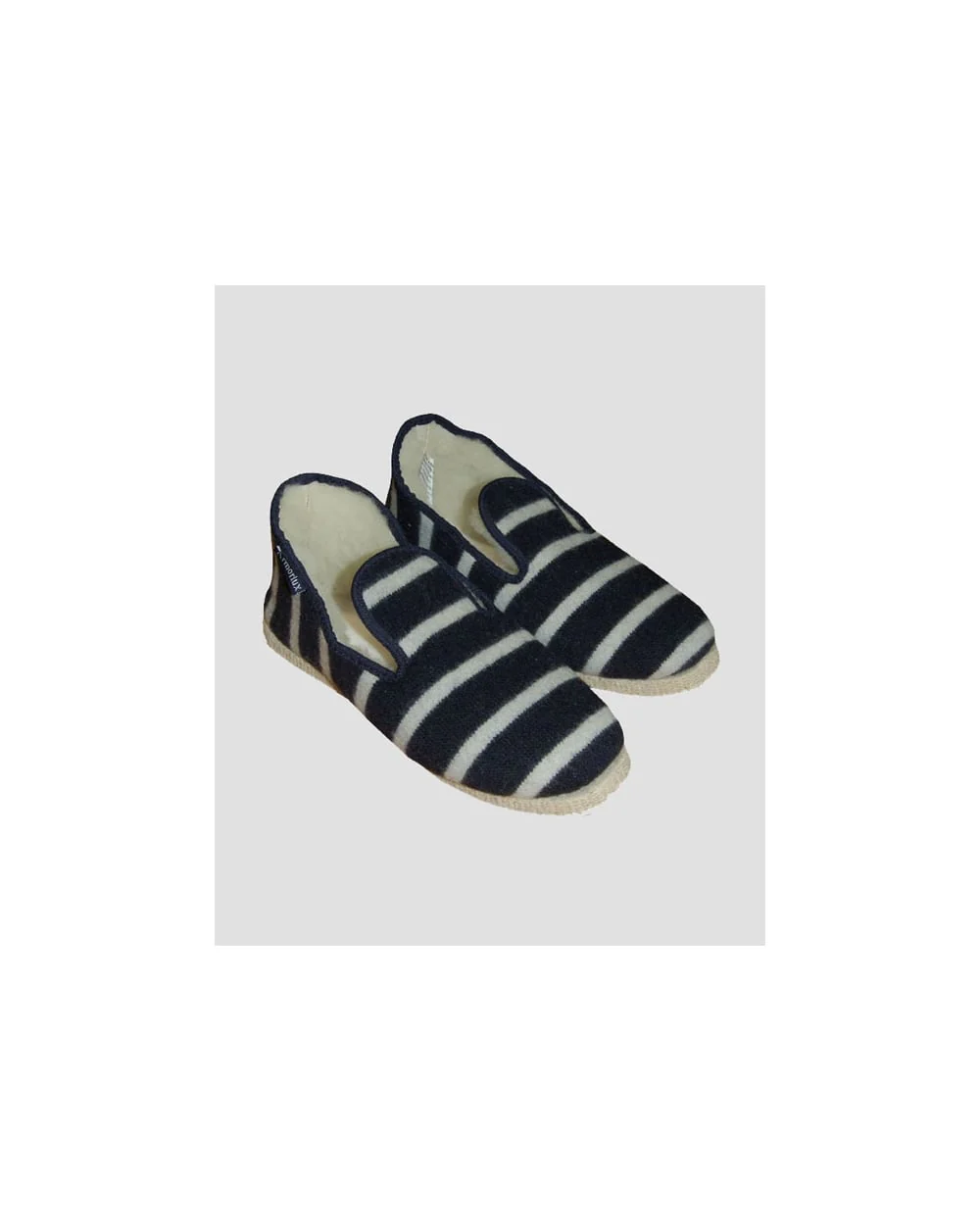 Armor-lux Wool Slippers Navy/ecru