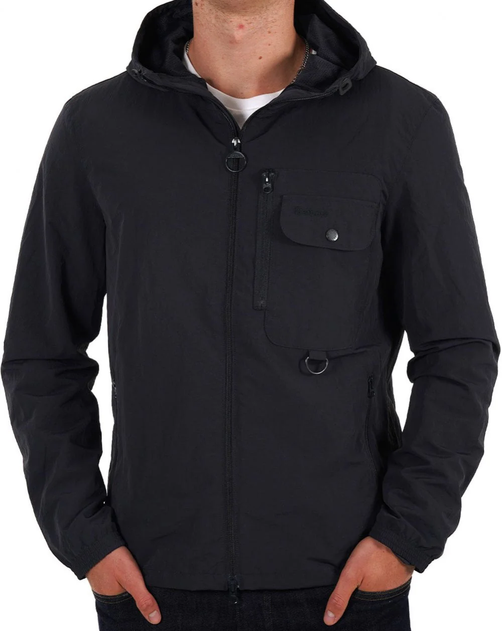 Barbour Angler Showerproof Jacket Navy - Image 3